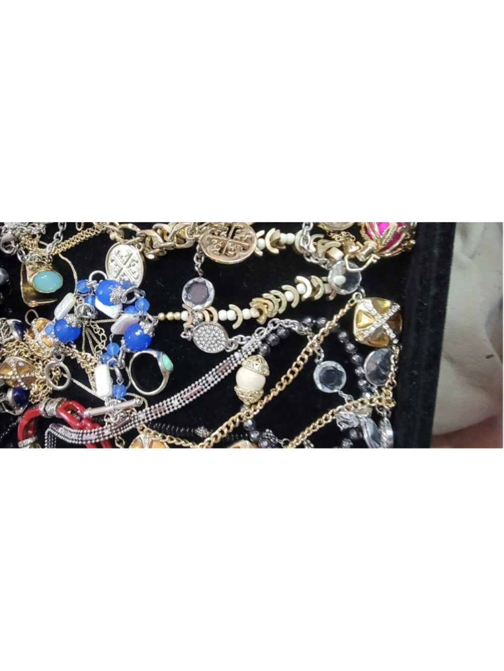 Vintage Statement Jewelry Lot Necklaces Bracelets Rings Mixed Designer Style Boh - Picture 4 of 11